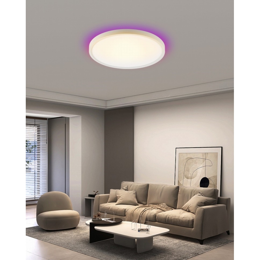 Immax NEO 07169-W60 - LED RGB+CCT Dimbare plafondlamp NEO LITE TUDO 65W/230V 2700-6500K Wi-Fi Tuya + afstandsbediening wit