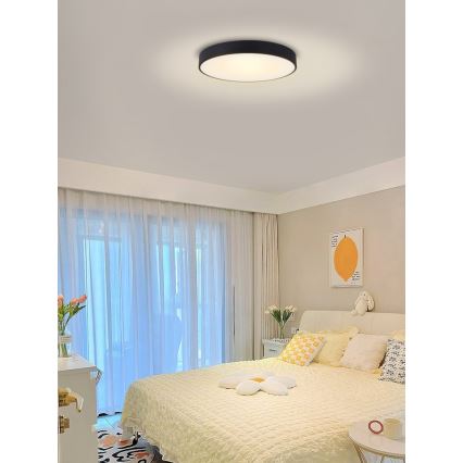 Immax NEO 07202L - Dimbare LED plafondlamp RONDATE LED/53W/230V zwart Tuya + afstandsbediening