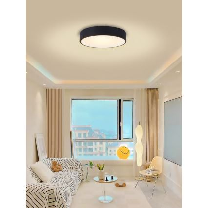 Immax NEO 07202L - Dimbare LED plafondlamp RONDATE LED/53W/230V zwart Tuya + afstandsbediening