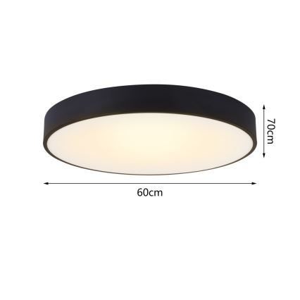 Immax NEO 07202L - Dimbare LED plafondlamp RONDATE LED/53W/230V zwart Tuya + afstandsbediening