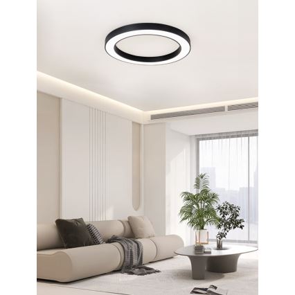 Immax NEO 07210L - Dimbare LED plafondlamp PASTEL LED/68W/230V 95 cm zwart Tuya + afstandsbediening