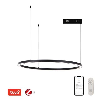 Immax NEO 07215L - Dimbare LED hanglamp aan een koord FINO LED/60W/230V 80 cm zwart Tuya + afstandsbediening