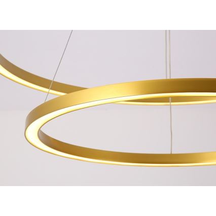 Immax NEO 07218L - Dimbare LED hanglamp aan een koord FINO LED/93W/230V 60/80cm goud Tuya + afstandsbediening