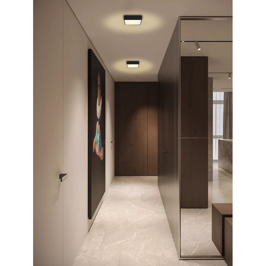 Immax NEO 07237L - Dimbare LED plafondlamp CANTO LED/22W/230V zwart Tuya + afstandsbediening