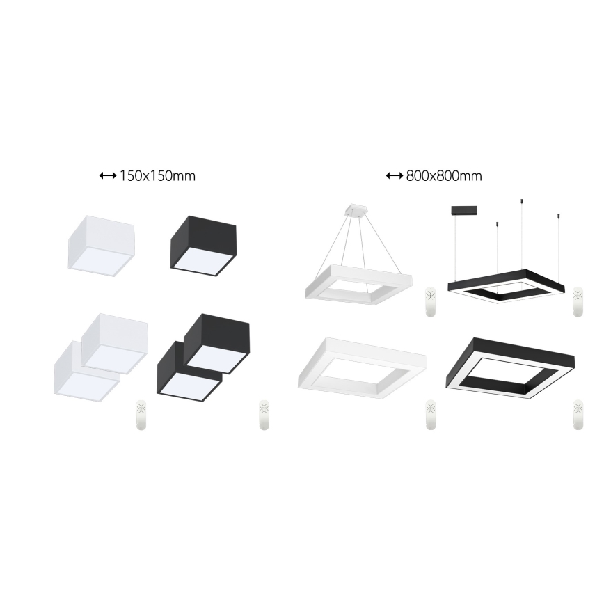 Immax NEO 07239L - Dimbare LED plafondlamp CANTO LED/60W/230V zwart Tuya + afstandsbediening