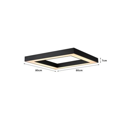 Immax NEO 07239L - Dimbare LED plafondlamp CANTO LED/60W/230V zwart Tuya + afstandsbediening