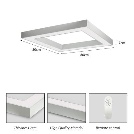 Immax NEO 07240L - Dimbare LED Plafondlamp CANTO LED/60W/230V 2700-6500K Tuya wit