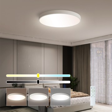 Immax NEO 07252L - Dimbare LED Plafondlamp NEO LITE SEMPLICI LED/48W/230V 3000-6000K Wi-Fi Tuya wit + afstandsbediening