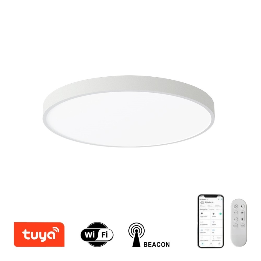 Immax NEO 07252L - Dimbare LED Plafondlamp NEO LITE SEMPLICI LED/48W/230V 3000-6000K Wi-Fi Tuya wit + afstandsbediening