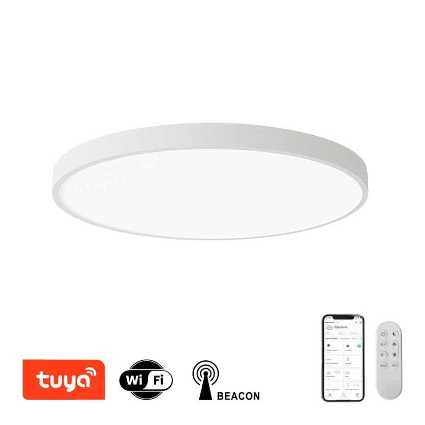 Immax NEO 07253L - Dimbare LED Plafondlamp NEO LITE SEMPLICI LED/60W/230V 3000-6000K Wi-Fi Tuya wit + afstandsbediening