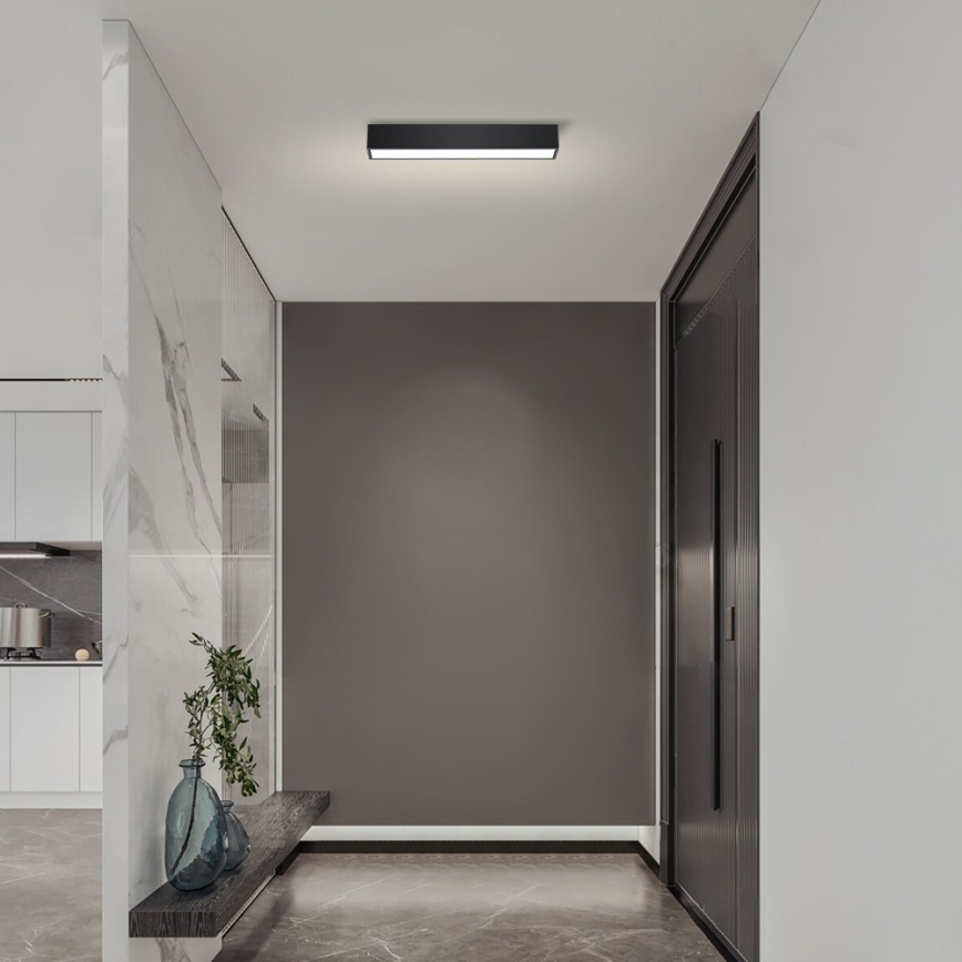 Immax NEO 07254L - Dimbare LED Plafondlamp NEO LITE LUNGO LED/20W/230V 3000-6000K Wi-Fi Tuya zwart + afstandsbediening