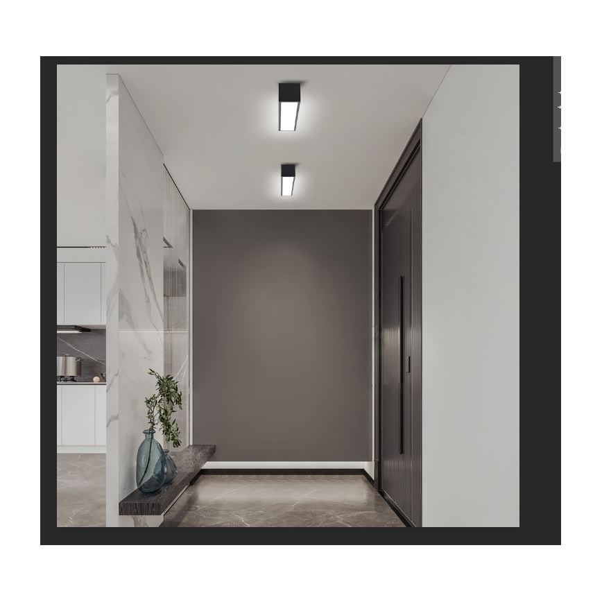 Immax NEO 07254L - Dimbare LED Plafondlamp NEO LITE LUNGO LED/20W/230V 3000-6000K Wi-Fi Tuya zwart + afstandsbediening