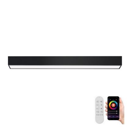 Immax NEO 07255L - LED dimbare plafondlamp NEO LITE LUNGO LED/20W/230V 3000-6000K Wi-Fi Tuya zwart + afstandsbediening