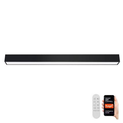 Immax NEO 07256L - Dimbare LED Plafondlamp NEO LITE LUNGO LED/38W/230V 3000-6000K Wi-Fi Tuya zwart + afstandsbediening