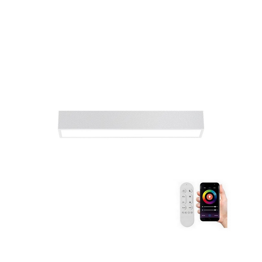 Immax NEO 07257L - Dimbare LED Plafondlamp NEO LITE LUNGO LED/20W/230V 3000-6000K Wi-Fi Tuya wit + afstandsbediening