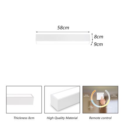 Immax NEO 07257L - Dimbare LED Plafondlamp NEO LITE LUNGO LED/20W/230V 3000-6000K Wi-Fi Tuya wit + afstandsbediening
