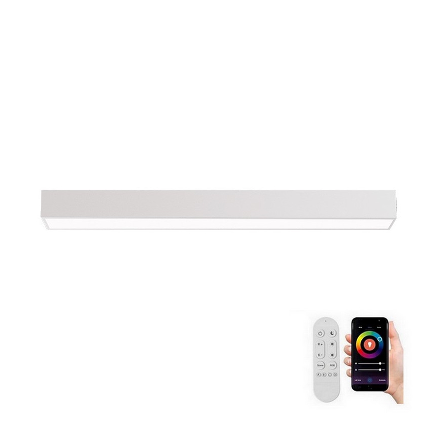 Immax NEO 07258L - Dimbare LED Plafondlamp NEO LITE LUNGO LED/29W/230V 3000-6000K Wi-Fi Tuya wit + afstandsbediening
