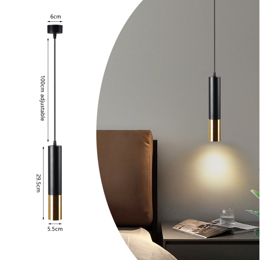 Immax NEO 07273Z - LED RGB+CCT Dimbare hanglamp aan een koord NEO PUNTO 1xGU10/4,8W/230V Tuya