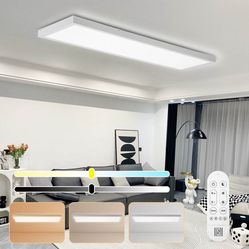 Immax NEO 07276L - LED Dimbare badkamer plafondverlichting NEO LITE FRAME LED/50W/230V IP44 Wi-Fi Tuya + afstandsbediening wit