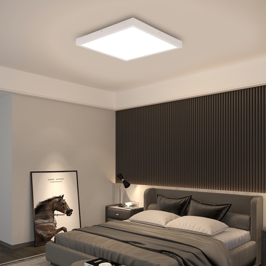 Immax NEO 07277L - LED Dimbare badkamer plafondverlichting NEO LITE FRAME LED/50W/230V IP44 Wi-Fi Tuya +remote bediening wit