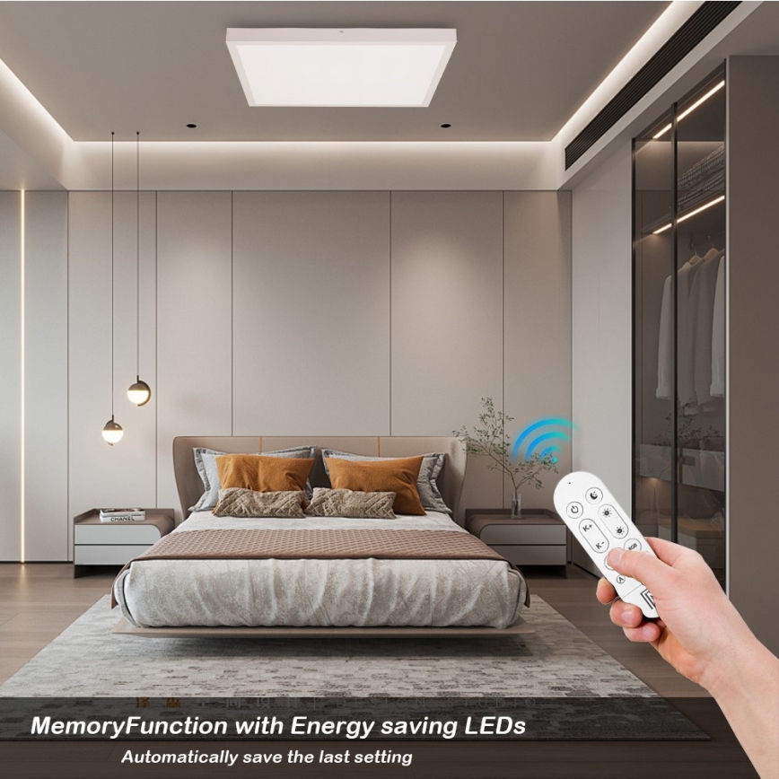 Immax NEO 07277L - LED Dimbare badkamer plafondverlichting NEO LITE FRAME LED/50W/230V IP44 Wi-Fi Tuya +remote bediening wit