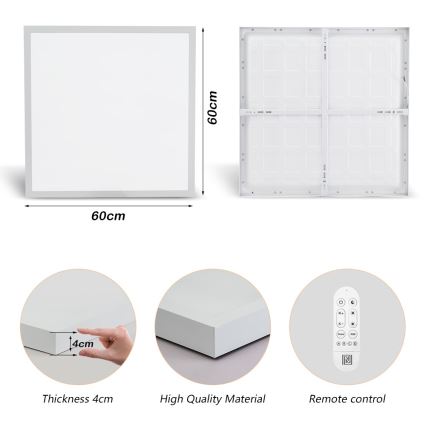 Immax NEO 07277L - LED Dimbare badkamer plafondverlichting NEO LITE FRAME LED/50W/230V IP44 Wi-Fi Tuya +remote bediening wit