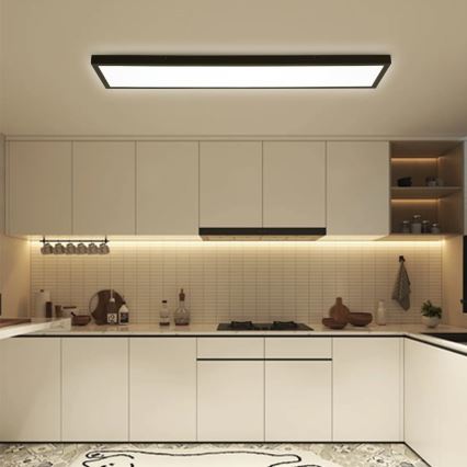 Immax NEO 07278L - LED Dimbare badkamer plafondverlichting NEO LITE FRAME LED/50W/230V IP44 Wi-Fi Tuya + afstandsbediening zwart