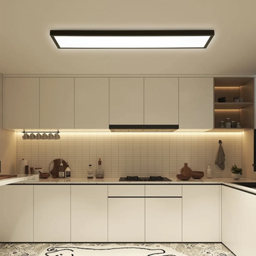 Immax NEO 07278L - LED Dimbare badkamer plafondverlichting NEO LITE FRAME LED/50W/230V IP44 Wi-Fi Tuya + afstandsbediening zwart