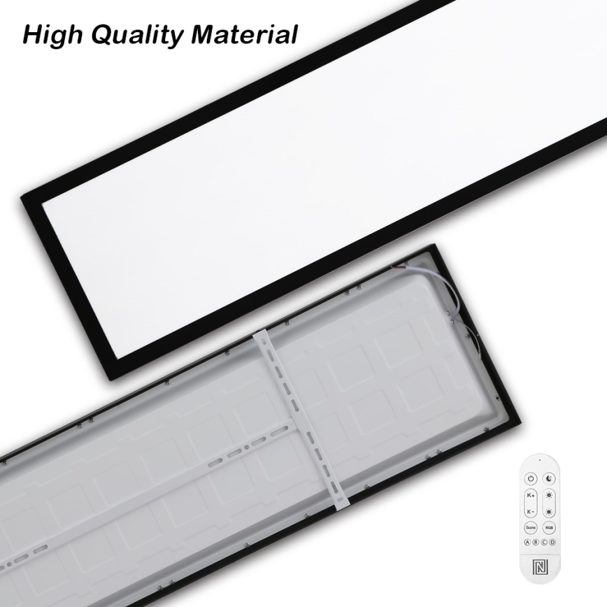 Immax NEO 07278L - LED Dimbare badkamer plafondverlichting NEO LITE FRAME LED/50W/230V IP44 Wi-Fi Tuya + afstandsbediening zwart