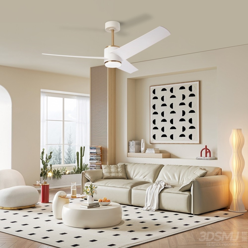 Immax NEO 07281L - LED+CCT Dimbare plafondventilator BEAUTY LED/18W/230V 3000/4000/6000K Wi-Fi Tuya + afstandsbediening