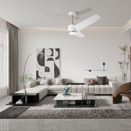 Immax NEO 07282L - LED+CCT Dimbare plafondventilator BEAUTY LED/18W/230V 3000/4000/6000K Wi-Fi Tuya diameter 132 cm + afstandsbediening