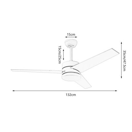 Immax NEO 07285L - LED+CCT Dimbare plafondventilator VARIABLE LED/24W/230V 3000/4000/6000K Wi-Fi Tuya + afstandsbediening