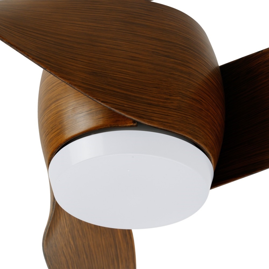 Immax NEO 07286L - LED-plafondventilator WAVE LED/18W/230V Wi‑Fi Tuya bruin Ø 132 cm + afstandsbediening