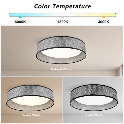 Immax NEO 07287L - LED+CCT Dimbare plafondlamp LONA LED/36W/230V 3000-6000K Wi-Fi Tuya Ø 45,5 cm + afstandsbediening