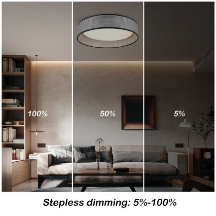 Immax NEO 07287L - LED+CCT Dimbare plafondlamp LONA LED/36W/230V 3000-6000K Wi-Fi Tuya Ø 45,5 cm + afstandsbediening