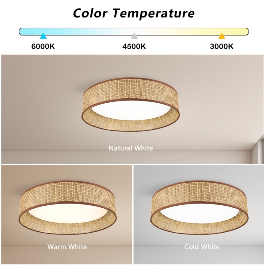 Immax NEO 07288L - LED+CCT Dimbare plafondlamp LONA LED/36W/230V 3000-6000K Wi-Fi Tuya Ø 45,5 cm + afstandsbediening