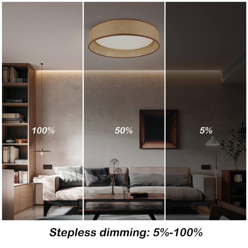 Immax NEO 07288L - LED+CCT Dimbare plafondlamp LONA LED/36W/230V 3000-6000K Wi-Fi Tuya Ø 45,5 cm + afstandsbediening