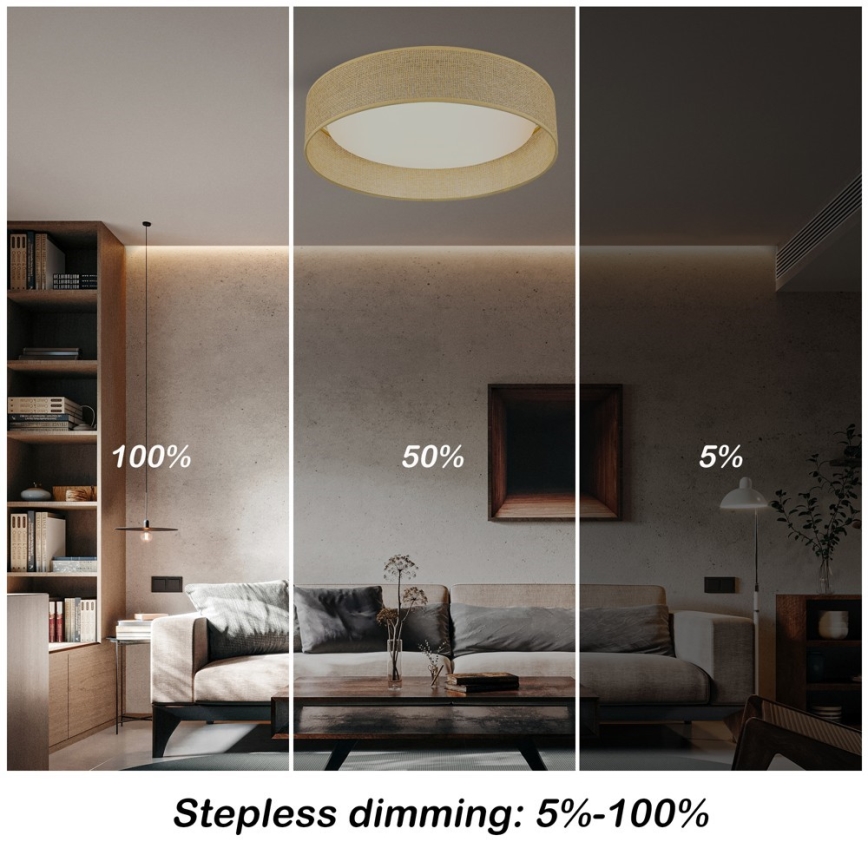 Immax NEO 07289L - LED+CCT Dimbare plafondlamp LONA LED/36W/230V 3000-6000K Wi-Fi Tuya Ø 45,5 cm + afstandsbediening