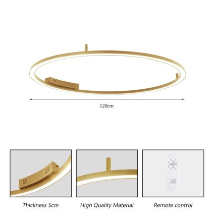 Immax NEO 07290-120G - LED+CCT Dimbare plafondlamp FINO LED/55W/230V 2700–6500K Tuya Ø 120 cm + afstandsbediening