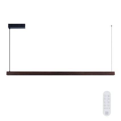Immax NEO 07302L - LED-dimbare hanglamp aan kabel MADEIRA LED/44W/230V Wi-Fi Tuya 202 cm walnoot + afstandsbediening