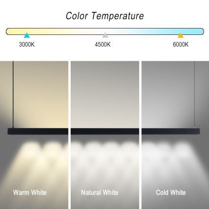 Immax NEO 07307L - Dimbare LED-hanglamp aan kabel MADEIRA LED/33W/230V Wi-Fi Tuya 152 cm zwart + afstandsbediening