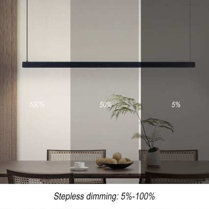 Immax NEO 07307L - Dimbare LED-hanglamp aan kabel MADEIRA LED/33W/230V Wi-Fi Tuya 152 cm zwart + afstandsbediening