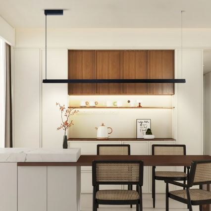 Immax NEO 07308L - LED dimbare hanglamp aan kabel MADEIRA LED/44W/230V Wi-Fi Tuya 202 cm zwart + afstandsbediening