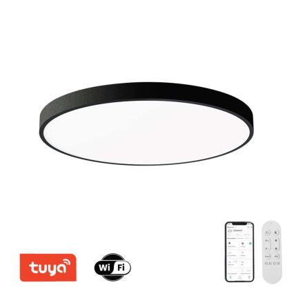 Immax NEO 07314L - Dimbare LED-plafondlamp SEMPLICI LED/128W/230V Ø 100 cm Wi-Fi Tuya zwart + afstandsbediening