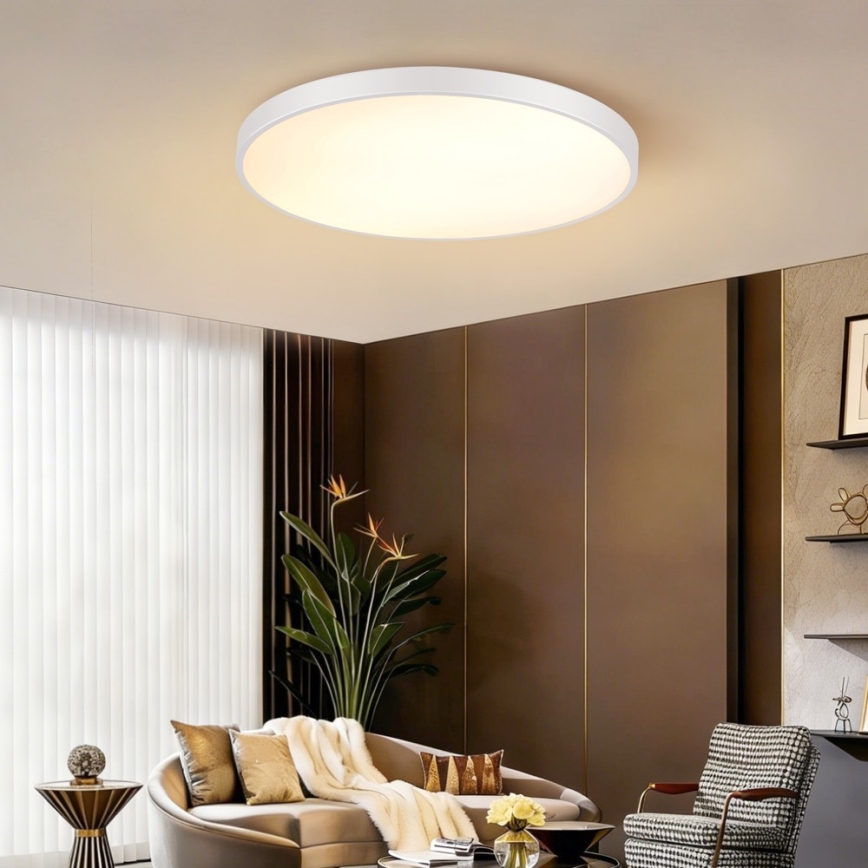 Immax NEO 07315L - LED dimbare plafondlamp SEMPLICI LED/96W/230V Ø 80 cm Wi-Fi Tuya wit + afstandsbediening