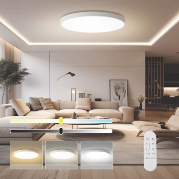 Immax NEO 07316L - Dimbare LED-plafondlamp SEMPLICI LED/128W/230V Ø 100 cm Wi-Fi Tuya wit + afstandsbediening