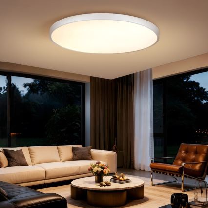 Immax NEO 07316L - Dimbare LED-plafondlamp SEMPLICI LED/128W/230V Ø 100 cm Wi-Fi Tuya wit + afstandsbediening