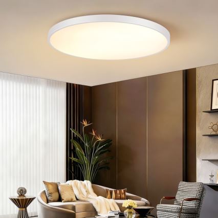 Immax NEO 07316L - Dimbare LED-plafondlamp SEMPLICI LED/128W/230V Ø 100 cm Wi-Fi Tuya wit + afstandsbediening