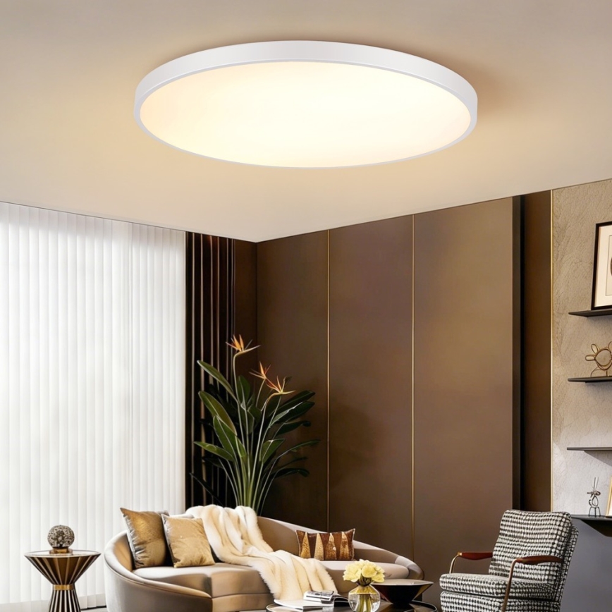 Immax NEO 07316L - Dimbare LED-plafondlamp SEMPLICI LED/128W/230V Ø 100 cm Wi-Fi Tuya wit + afstandsbediening