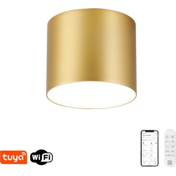 Immax NEO 07317L - LED-dimbare plafondlamp RONDATE LED/18W/230V Ø 11,5 cm Wi-Fi Tuya goudkleurig